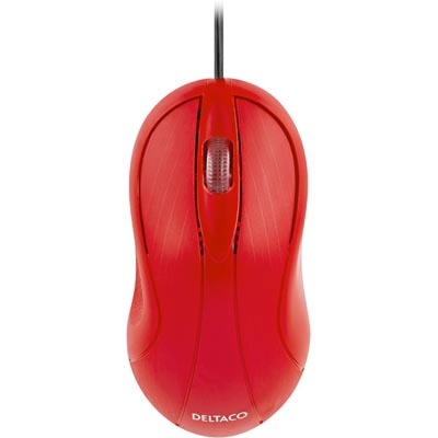 DELTACO optinen minihiiri,800 DPI, 1,5m, USB, valkoinen