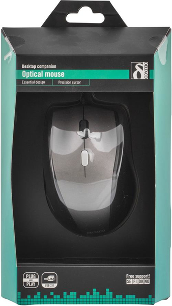Deltaco MS-773 - mouse, Light Grey