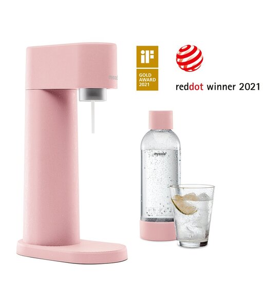 Mysoda Woody sparkling water maker, pink