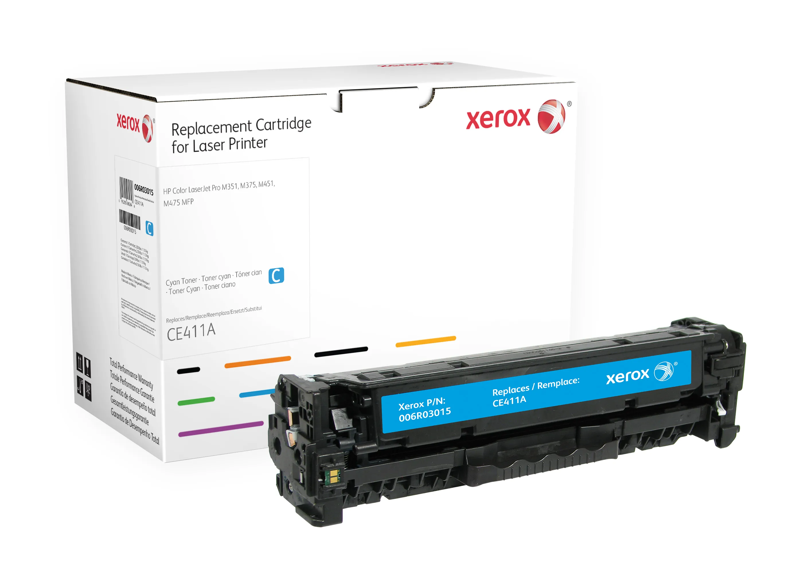 Xerox - Sinivihre&auml; - v&auml;riainekasetti (vastaavuus: HP CE411A) malleihin LaserJet Pro 300 color M351a, 300 color MFP M375nw, 400 color M451, 400 color MFP M475