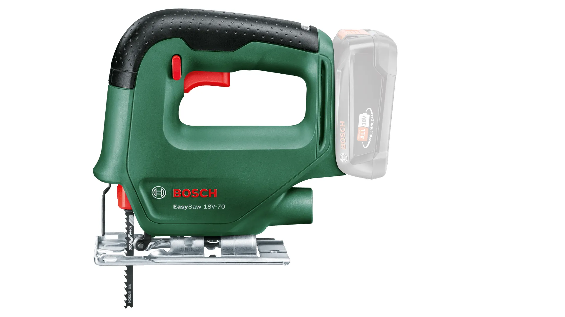 Bosch Cordless jigsaw EasySaw 18V-70 (green/black, without battery and charger)