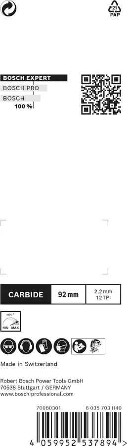 Bosch Expert Carbon Fiber Clean T 108 BHM Stiksavsklinge Stiksav