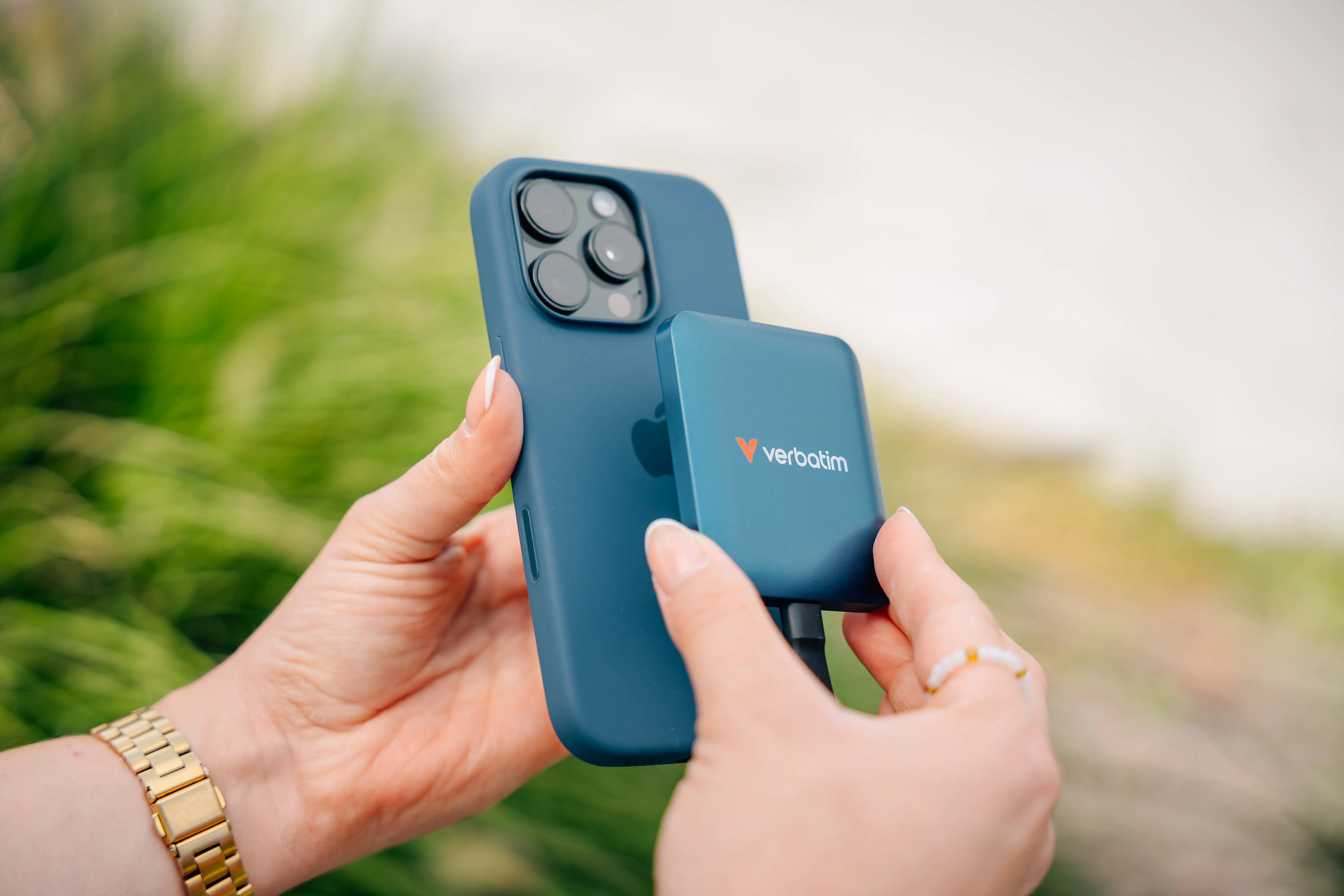 Verbatim SnapBack SSD 1 TB extern SSD med USB 3.2 Gen 2x2 (USB-C), portabel, bl&aring;