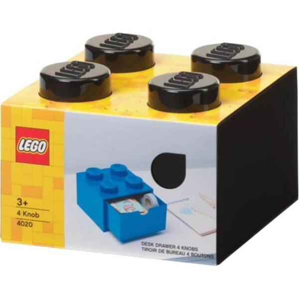 Room Copenhagen LEGO Desk Drawer 4 , storage box (black, knobs)