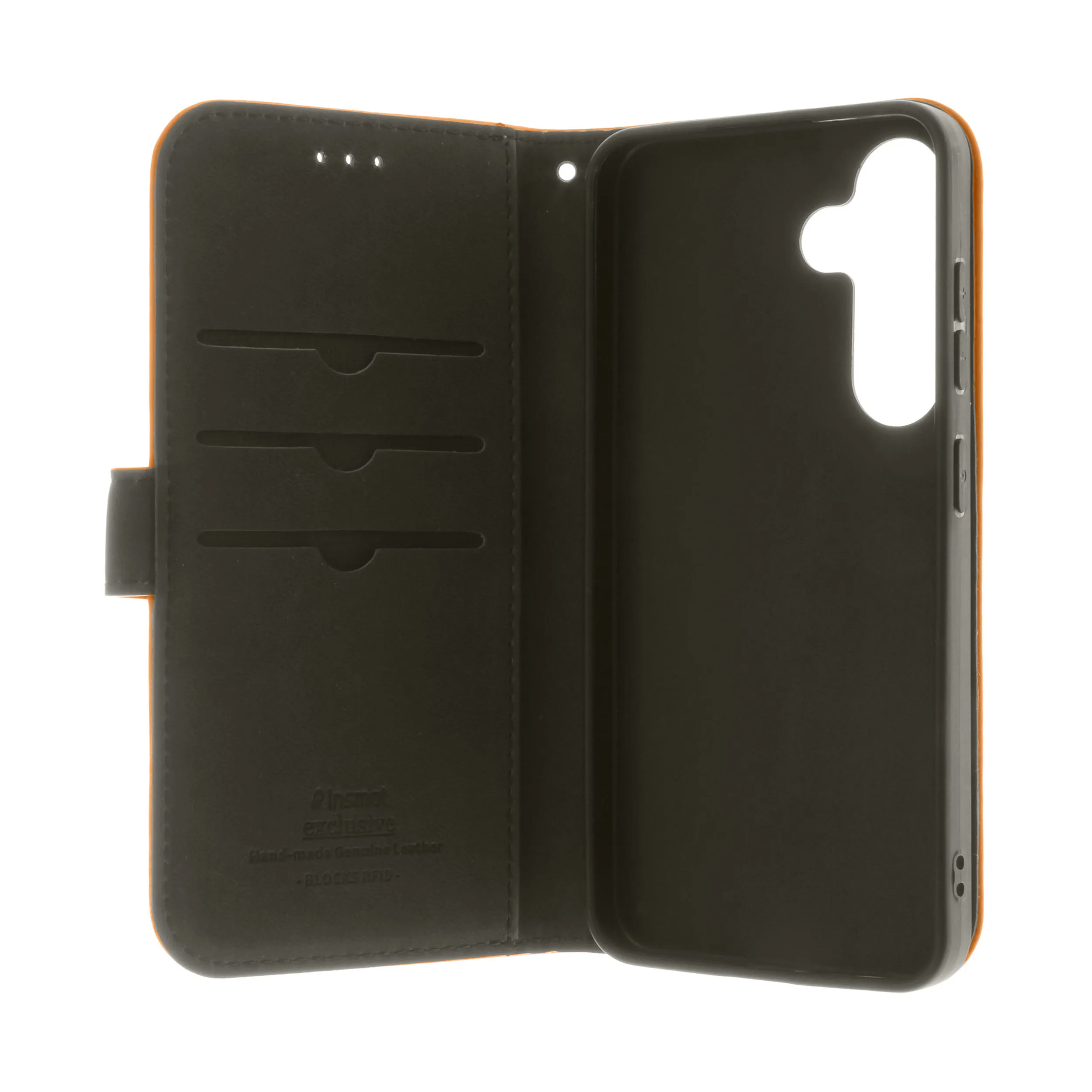 Insmat Premium Flip Case, Galaxy S24 - pl&aring;nboksfodral, Brun