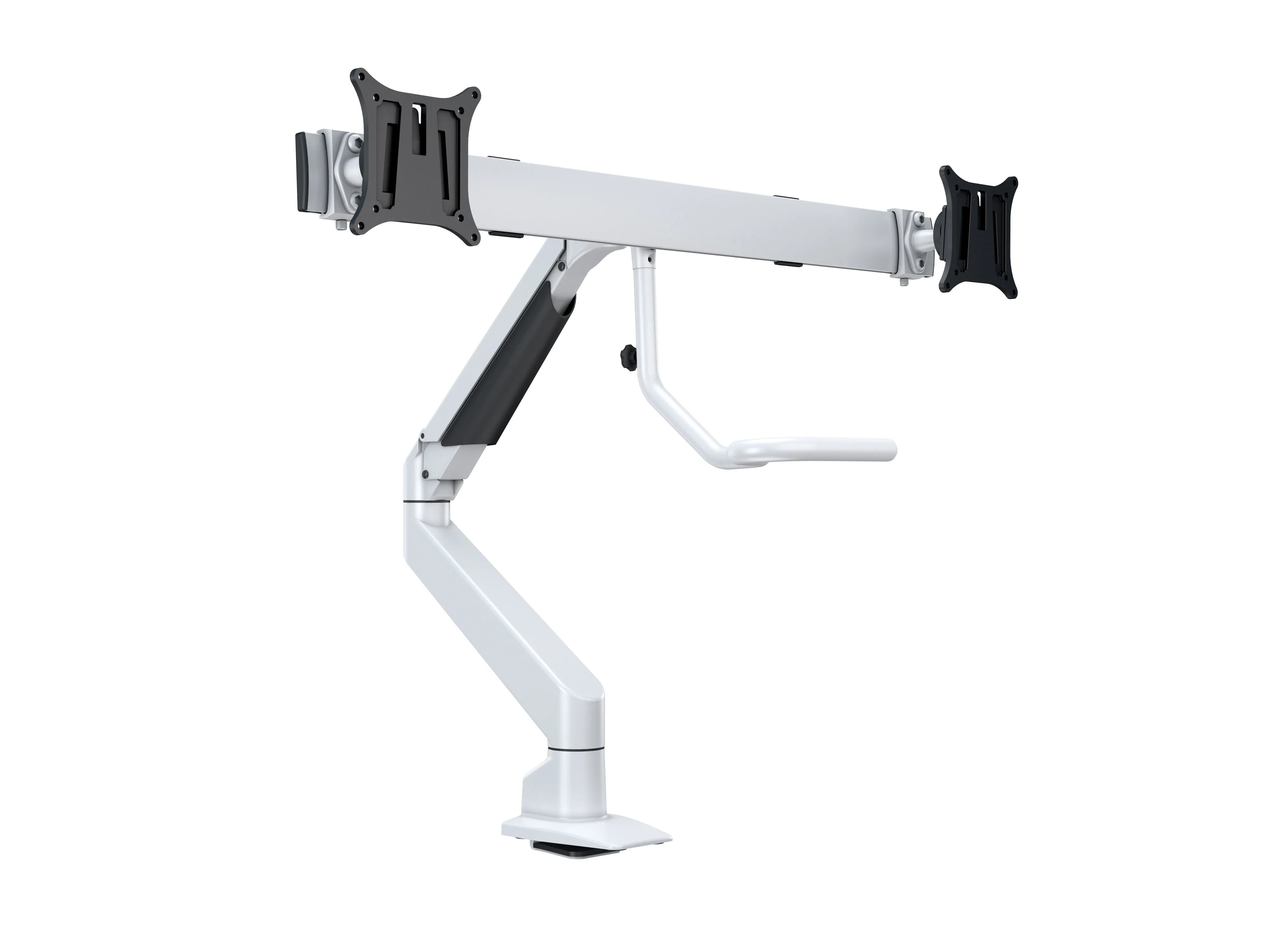 M VESA Gas Lift Arm w. Duo Crossbar 2 Silver