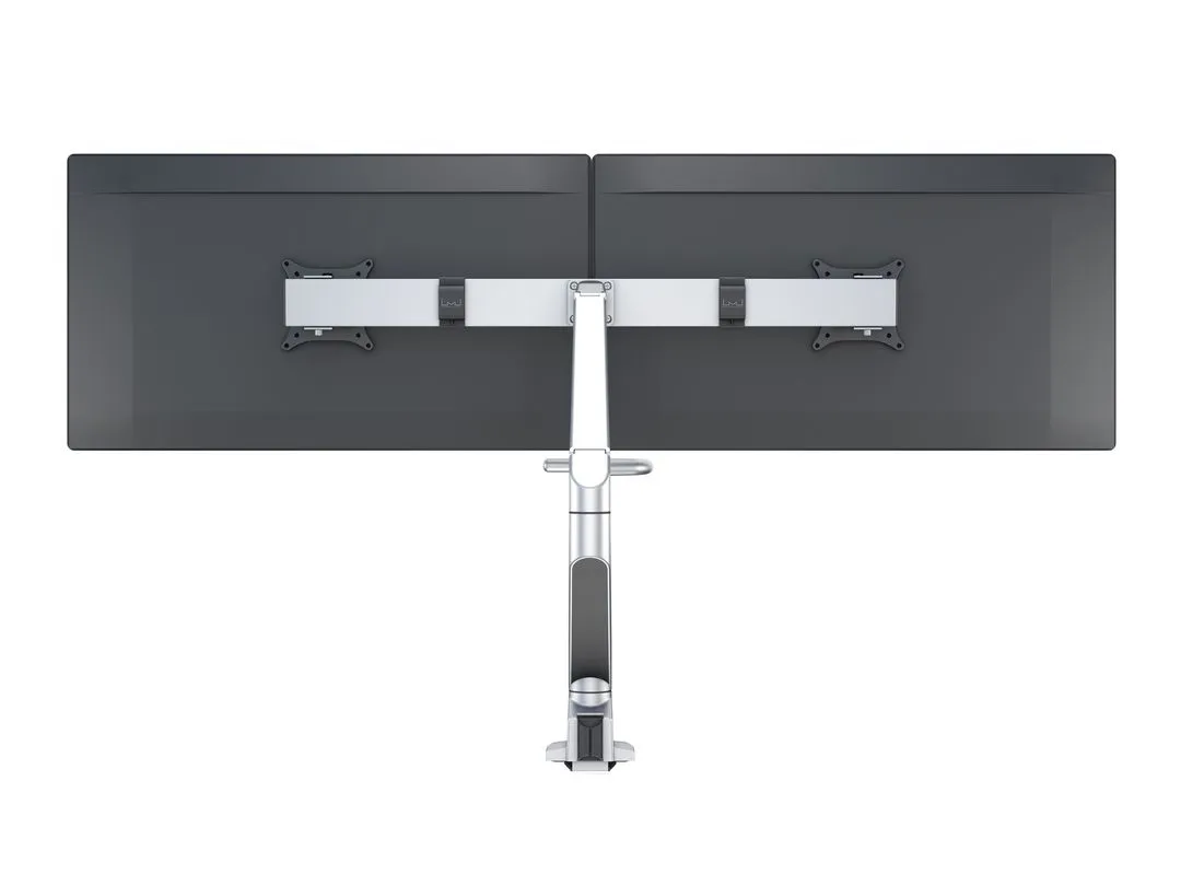 M VESA Gas Lift Arm w. Duo Crossbar 2 Silver