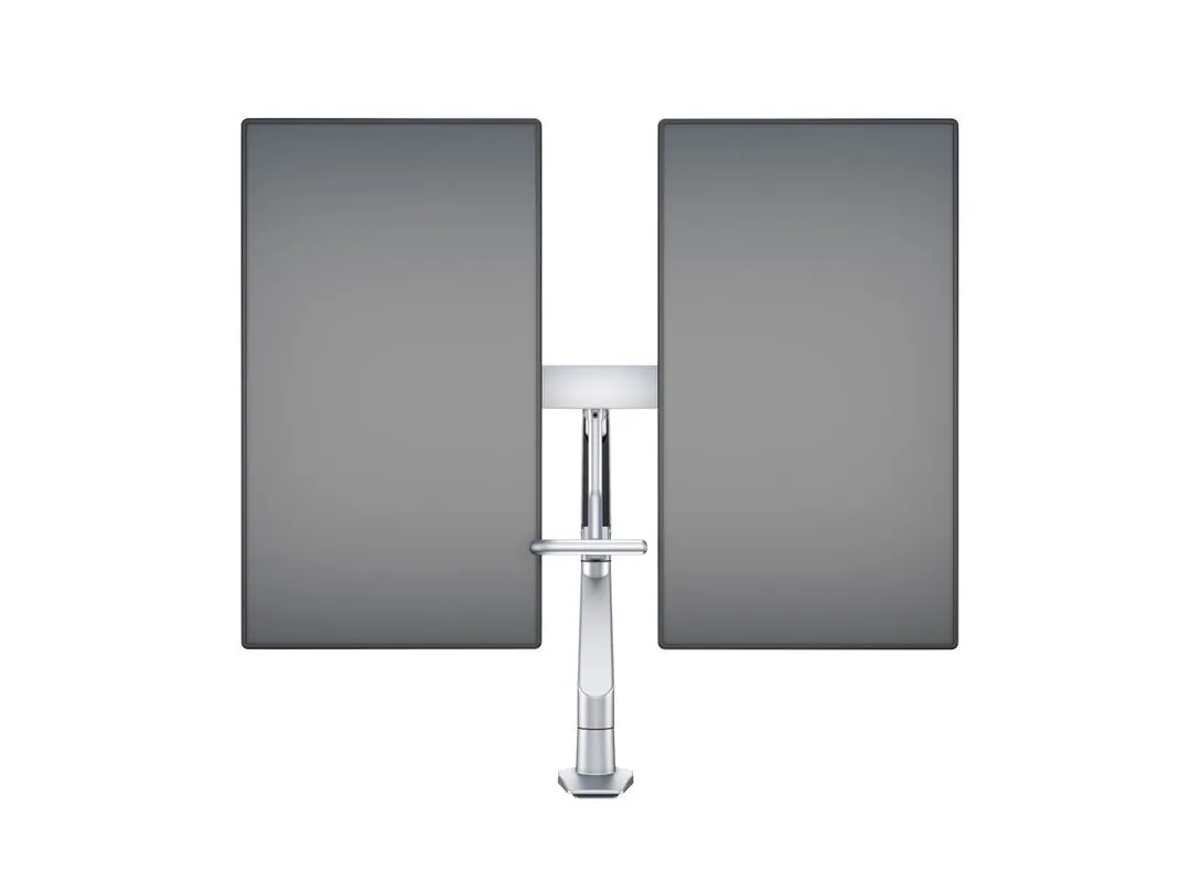 M VESA Gas Lift Arm w. Duo Crossbar 2 Silver