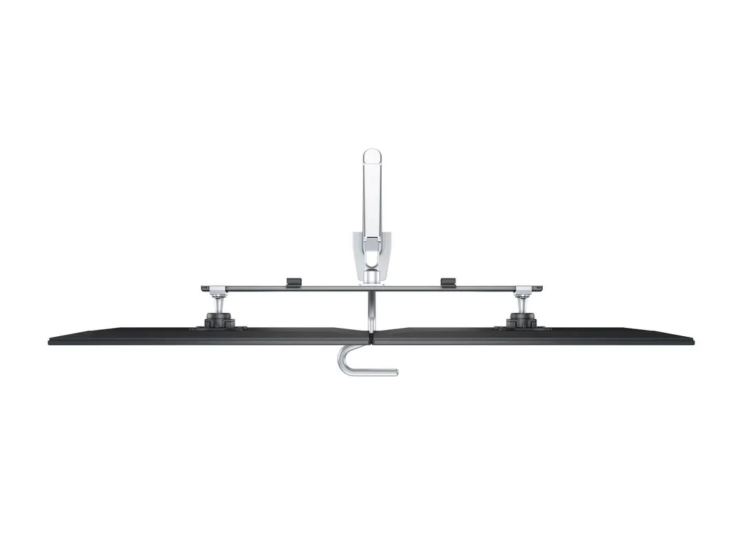 M VESA Gas Lift Arm w. Duo Crossbar 2 Silver