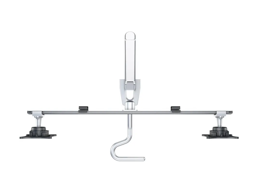 M VESA Gas Lift Arm w. Duo Crossbar 2 Silver