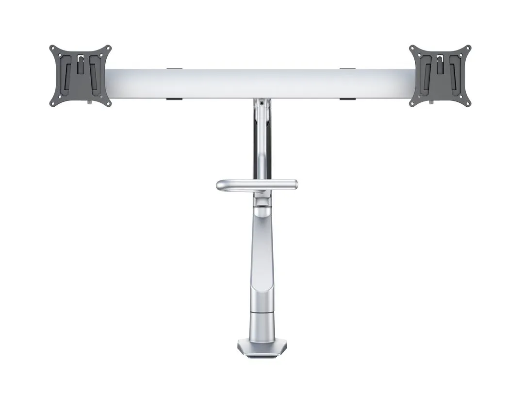 M VESA Gas Lift Arm w. Duo Crossbar 2 Silver
