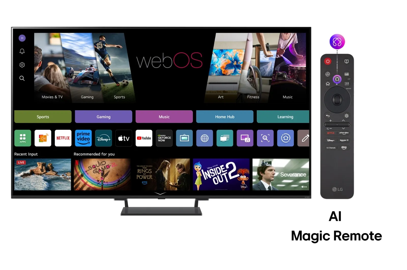 LG QNED93A6A 85" 4K Mini LED webOS 25 TV, 120Hz, HDR10, Dolby Vision