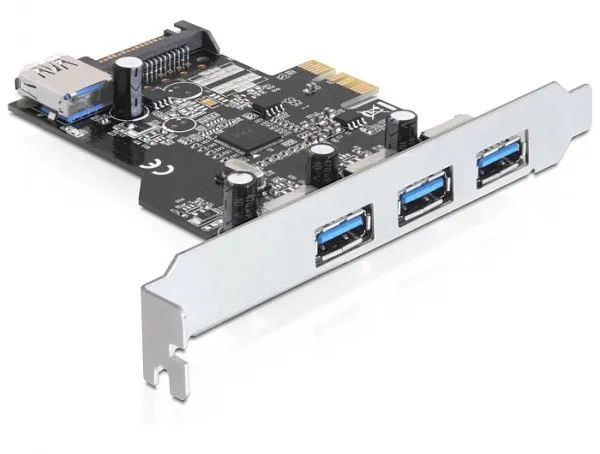 Delock PCI Express Karte > 3 x extern + 1 x intern USB 3.0 Typ-A Buchs