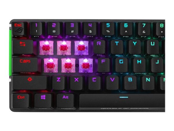 (Fyndh&ouml;rnan) Asus ROG Falchion 65%, Cherry MX Red - tr&aring;dl&ouml;s speltangentbord
