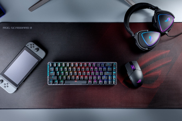 (Fyndh&ouml;rnan) Asus ROG Falchion 65%, Cherry MX Red - tr&aring;dl&ouml;s speltangentbord