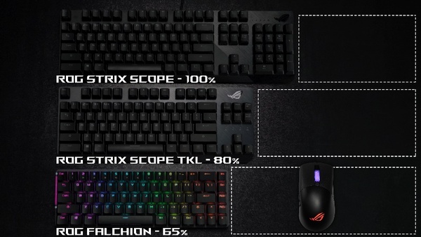 (Fyndh&ouml;rnan) Asus ROG Falchion 65%, Cherry MX Red - tr&aring;dl&ouml;s speltangentbord