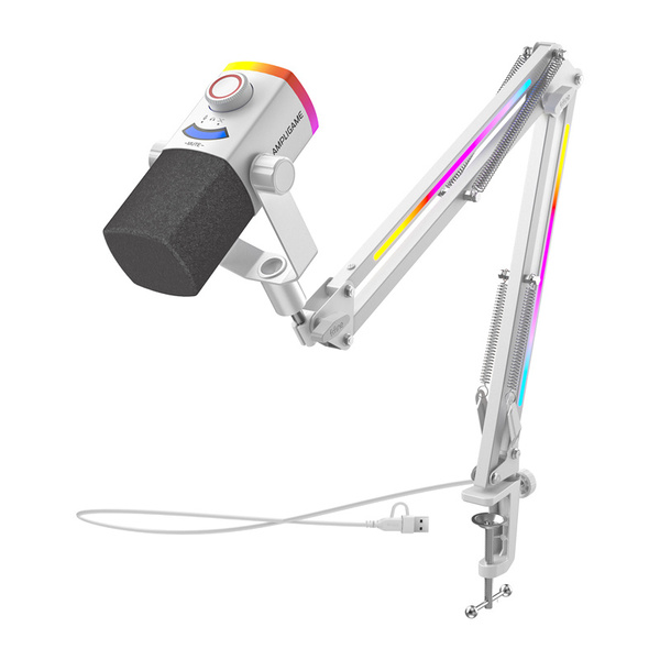 FIFINE AM8PROTW, USB-C ja XLR, dynaaminen -mikrofoni, valkoinen