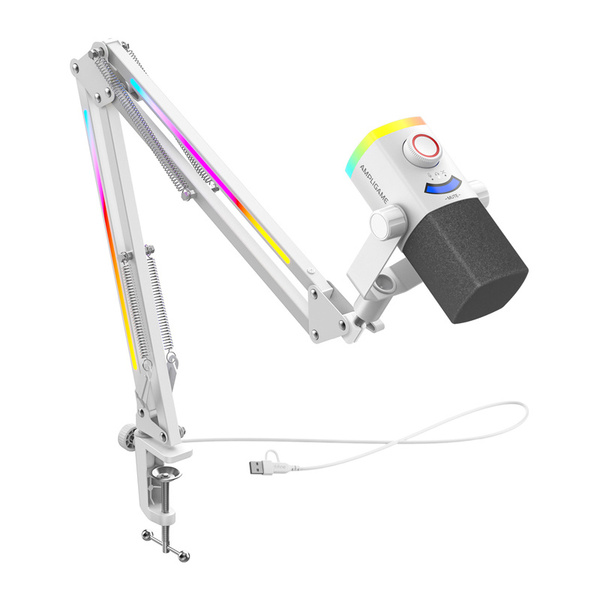 FIFINE AM8PROTW, USB-C ja XLR, dynaaminen -mikrofoni, valkoinen