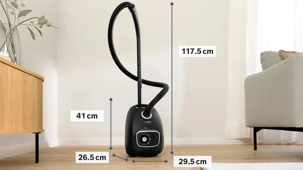 Bosch Serie 4 BGB41BA1 4L 600W Cylinder vacuum cleaner, Black