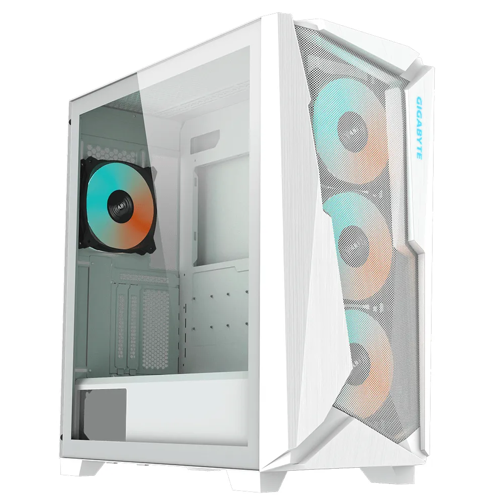 GIGABYTE C301GW V2 Midi-Tower Case with RGB lighting, White