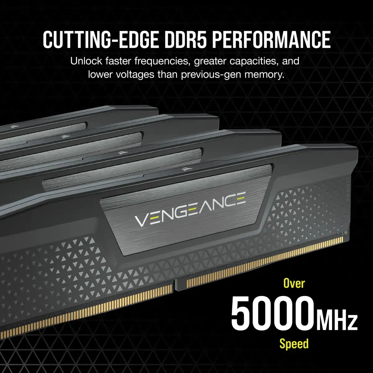 Corsair VENGEANCE 32GB (2 x 16GB) DDR5 7200 MHz, CL34 Memory (XMP)