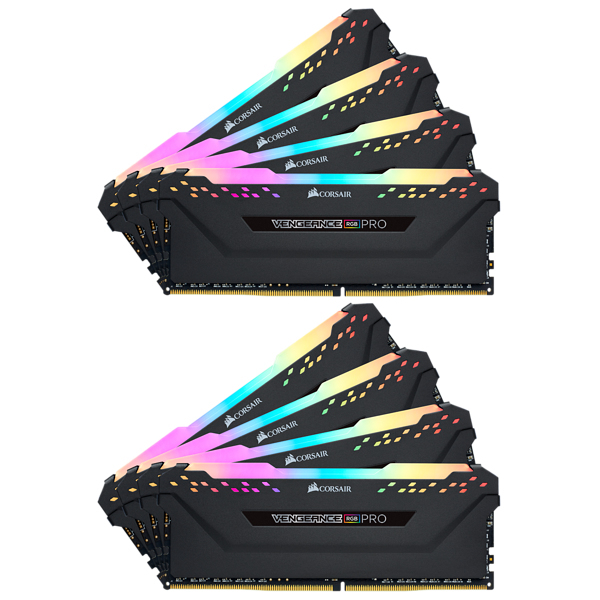 Corsair 64 GB (8 x 8 GB) Vengeance RGB PRO, DDR4 2933 MHz -muisti, musta