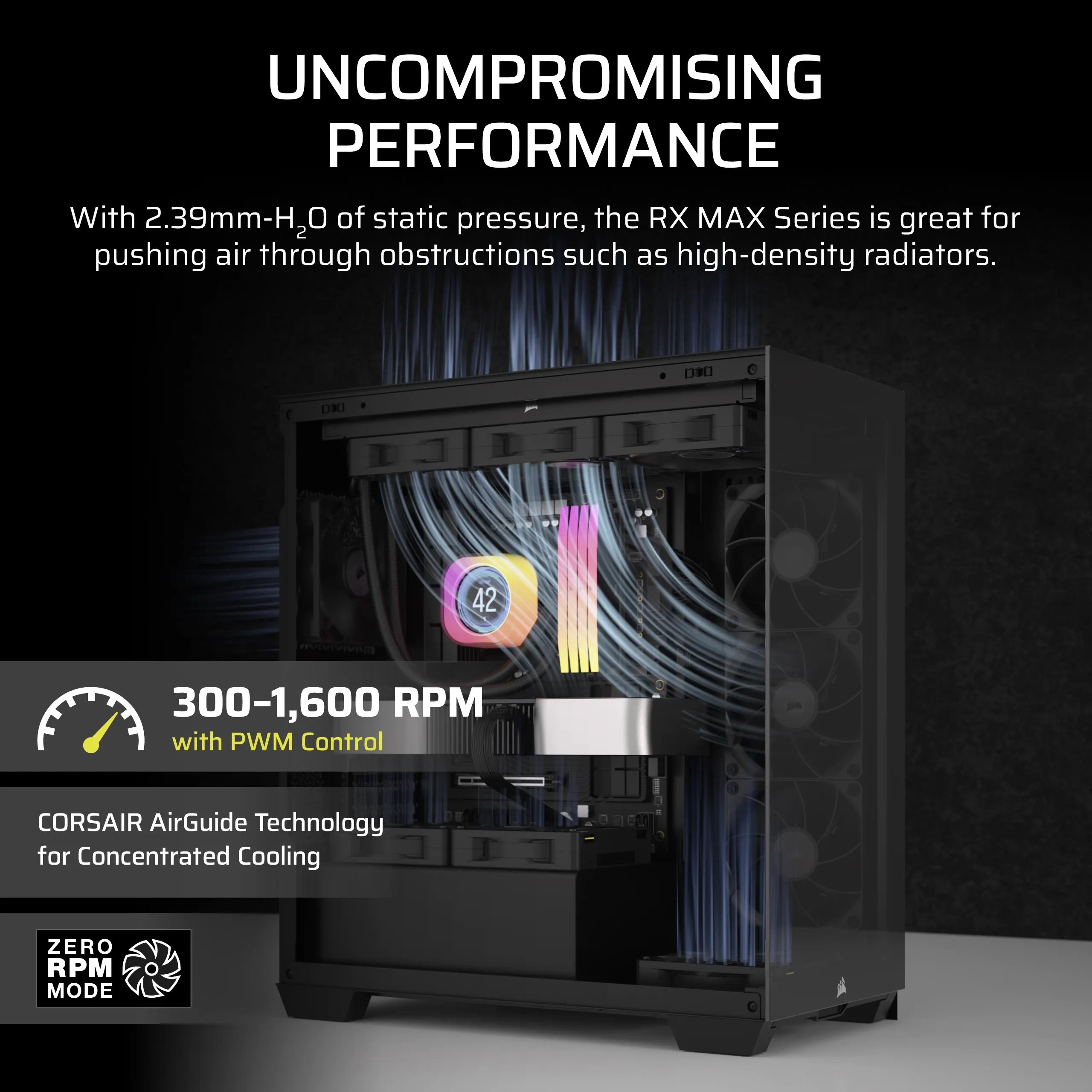 CORSAIR RX MAX Series iCUE LINK RX140 MAX 140mm Fan Dual Fan Kit