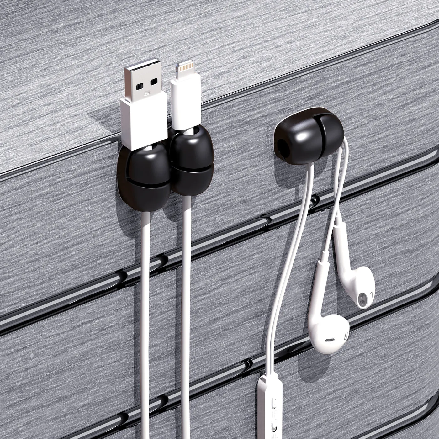 DESIRE2 Cable Nuggets Tidy x10 Black