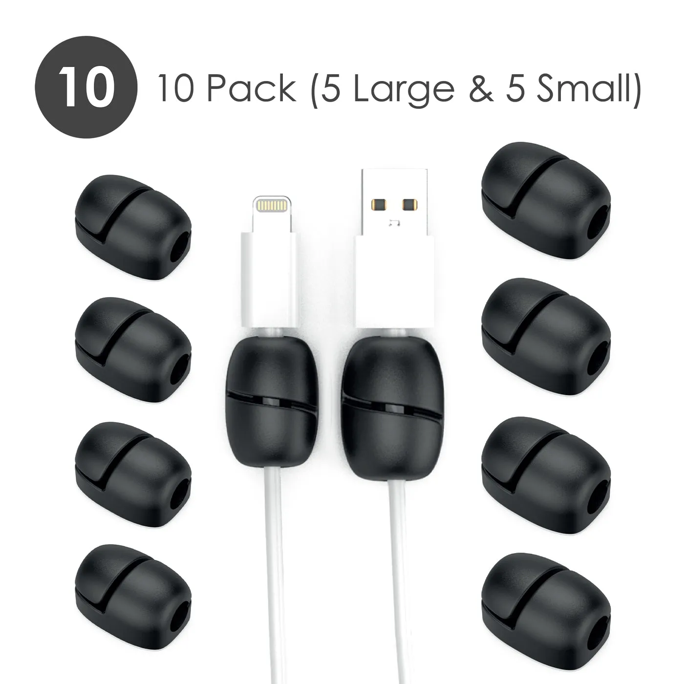 DESIRE2 Cable Nuggets Tidy x10 Black