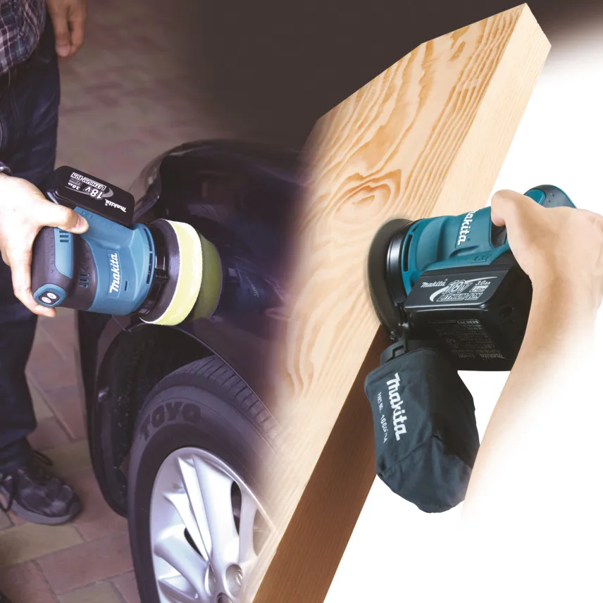 Makita DBO180Z 18V LXT Cordless Random Orbit Sander, Blue/Black, Body Only
