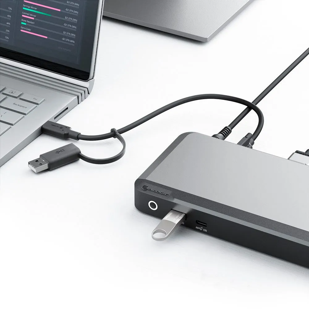 ALOGIC PRIME DX2 Dock - Universell dockningsstation med dubbla 4K och 65W PD
