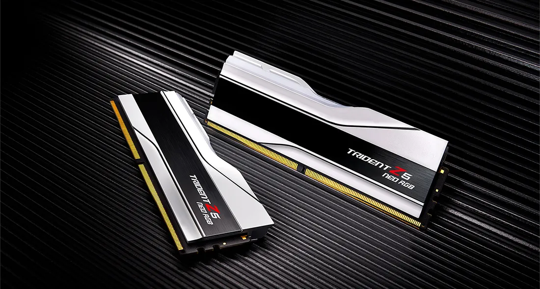 G.Skill DDR5 - 32GB - 6400 - CL - 32 (2x 16 GB) dual kit, RAM (white, F5-6400J3239G16GX2-TZ5NRW, Trident Z5 NEO RGB, AMD EXPO)