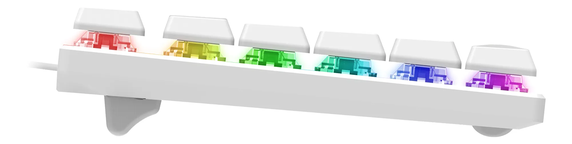 Deltaco Gaming White Line WK90B TKL RGB -pelin&auml;pp&auml;imist&ouml;, Content Brown, valkoinen