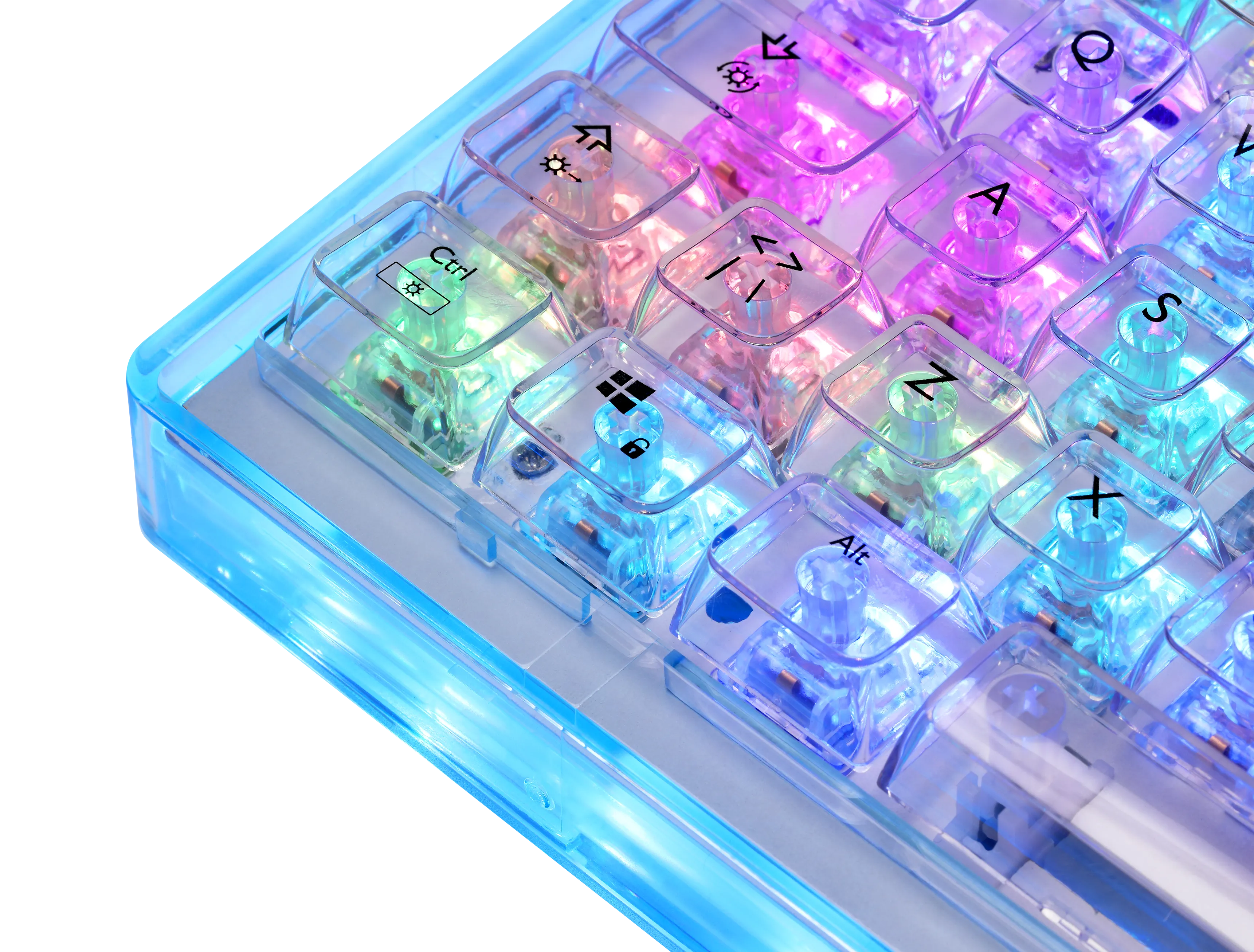 Deltaco Gaming DK460, 65%, Content KTT Switches, Hot swappable, RGB - gaming keyboard, transparent