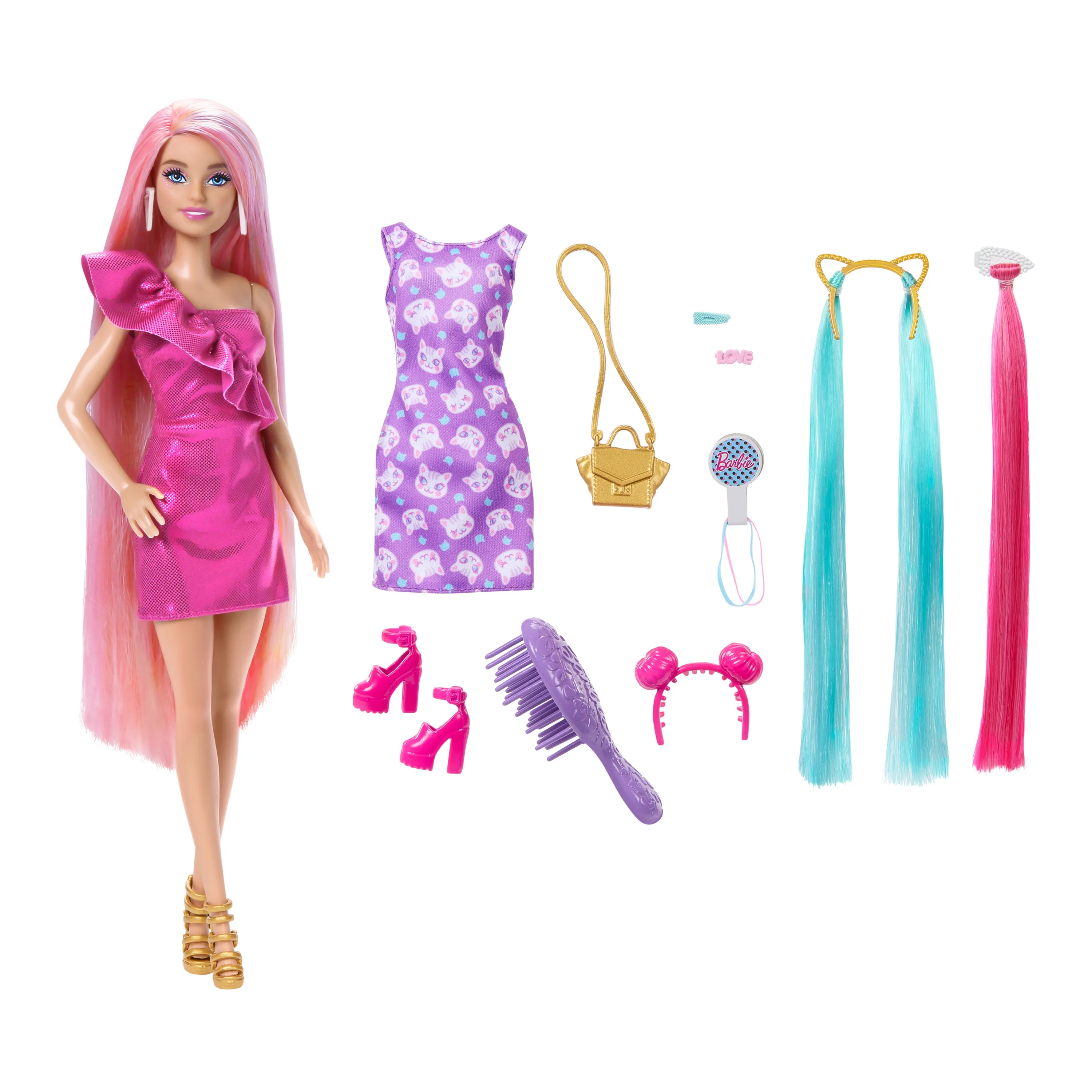 Mattel Barbie Totally Hair doll with cat outfit