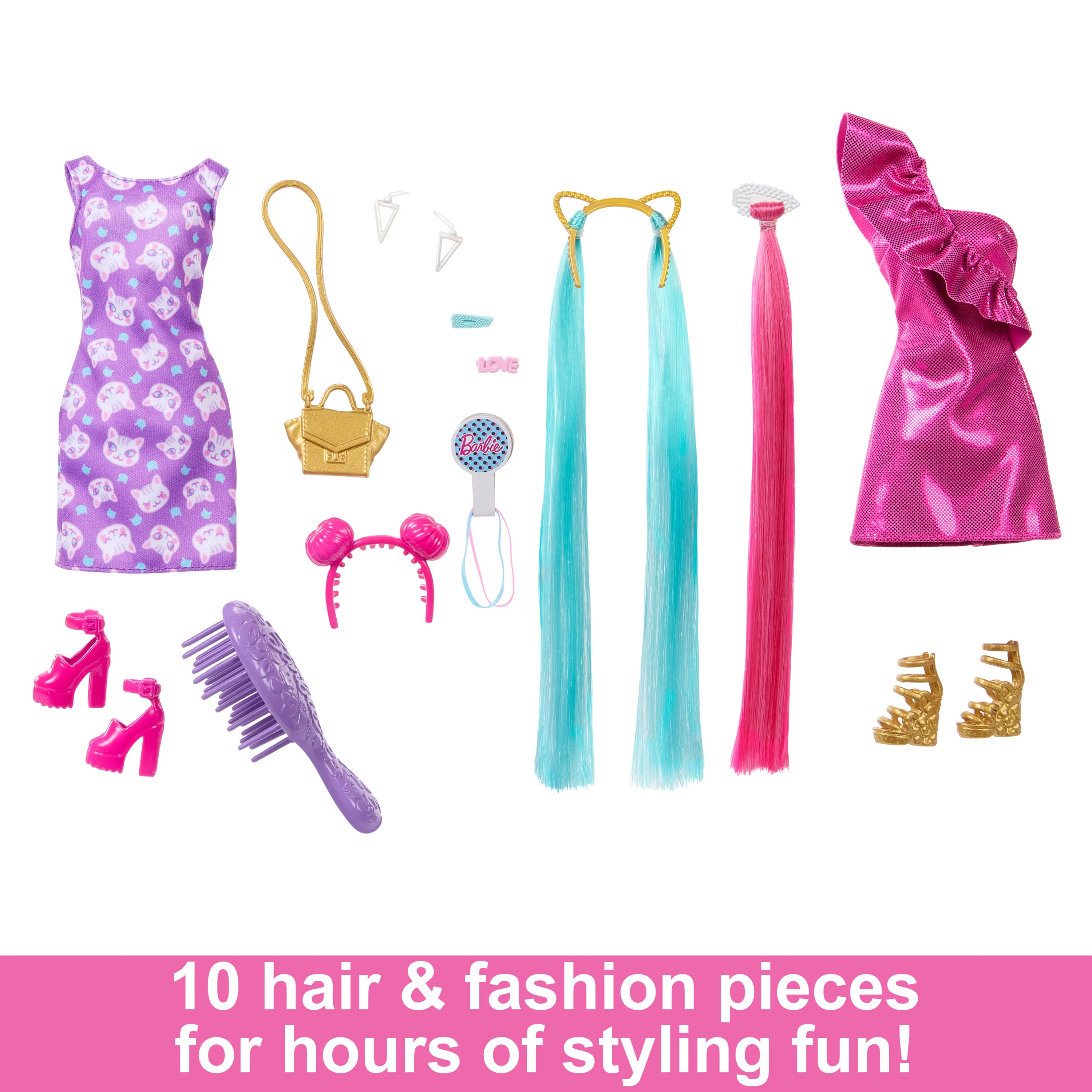 Mattel Barbie Totally Hair doll with cat outfit
