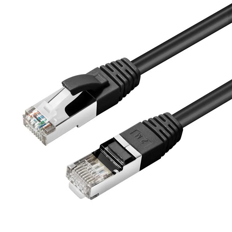 MicroConnect Cat6a S/FTP - network cable, 0.25 m, Black