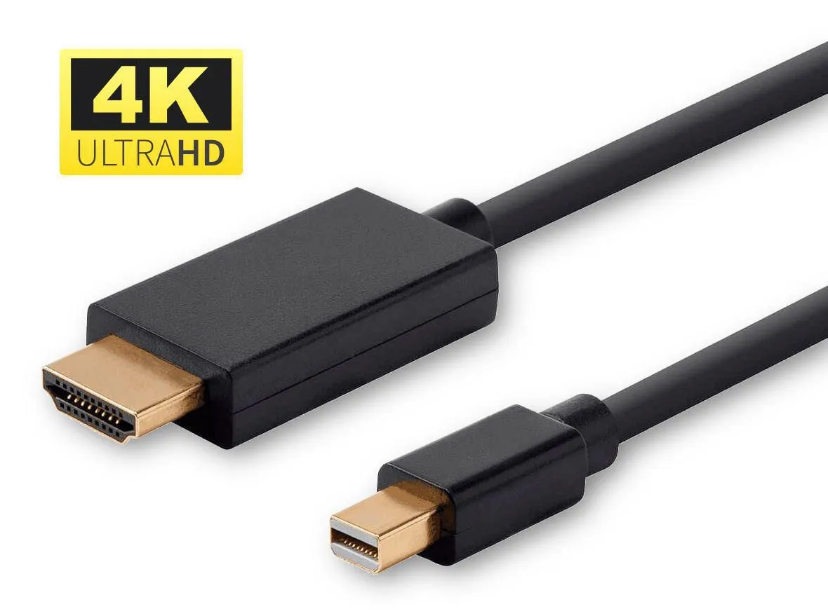 MicroConnect mini DisplayPort &ndash; HDMI - cable, 2 m, Black