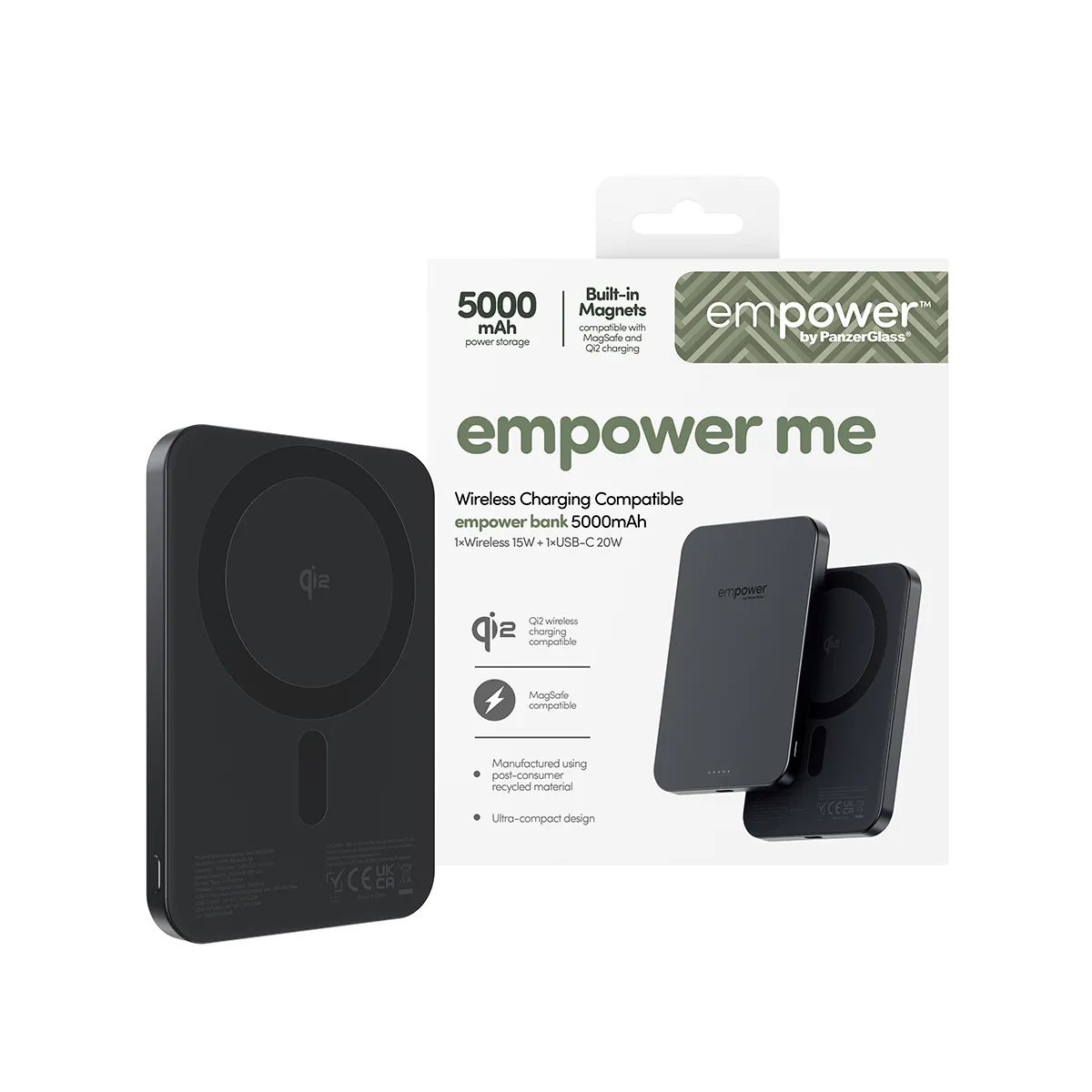 PanzerGlass Empower Powerbank - 5000Mah Black