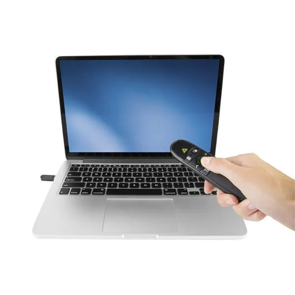 STARTECH.COM Wireless Presentation Remote with Green Laser Pointer - 90ft 27 m - USB Presentation Clicker for Mac & Windows