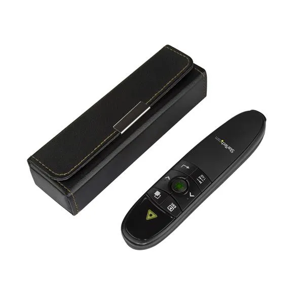 STARTECH.COM Wireless Presentation Remote with Green Laser Pointer - 90ft 27 m - USB Presentation Clicker for Mac &amp; Windows