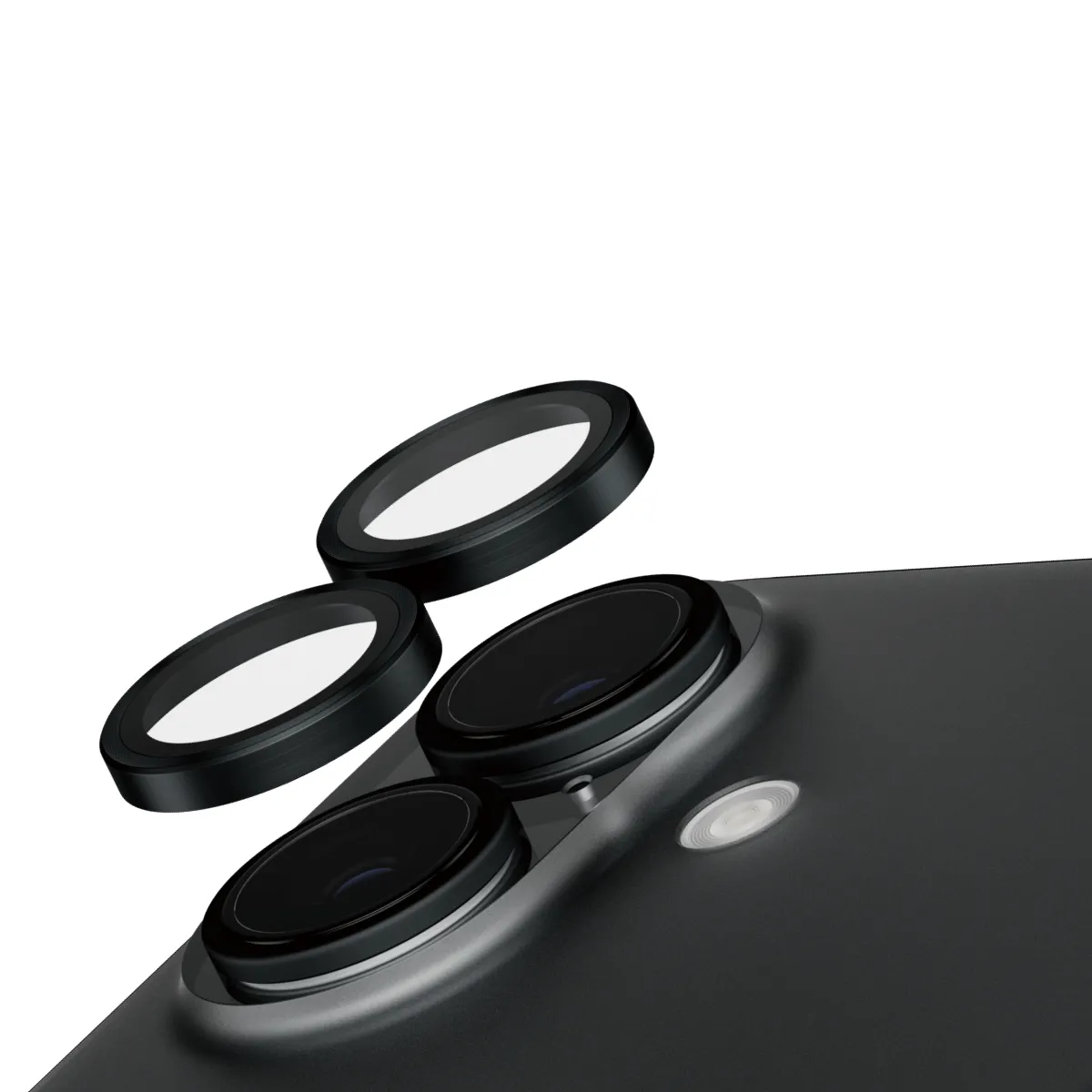 PanzerGlass SAFE iPhone 16 / 16 Plus -kameran linssinsuoja, Black