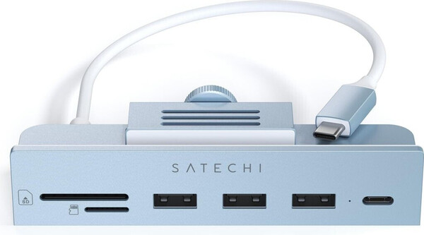 Satechi USB-C Clamp Hub for 24" iMac -adapteri, Sininen