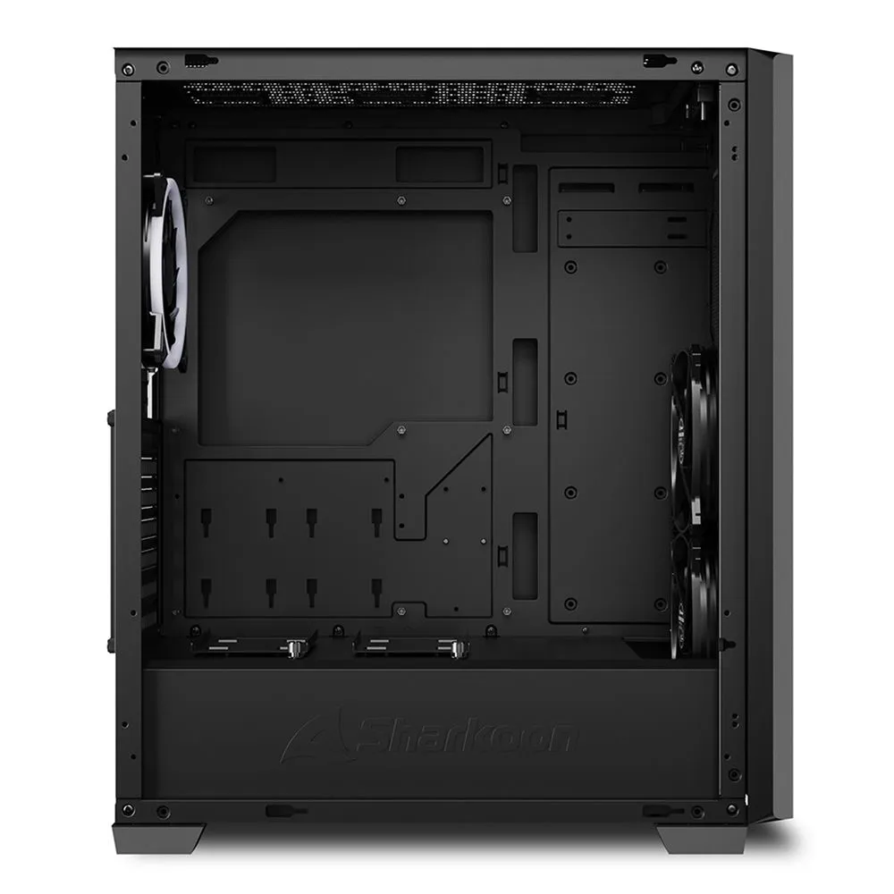 Sharkoon VS9 RGB Midi-Tower Case with window with RGB lighting, Black