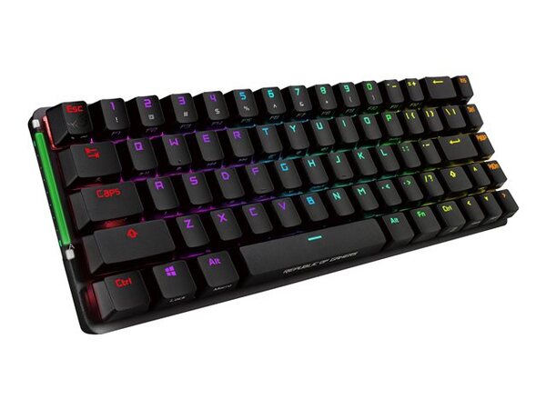 (Fyndh&ouml;rnan) Asus ROG Falchion 65%, Cherry MX Red - tr&aring;dl&ouml;s speltangentbord