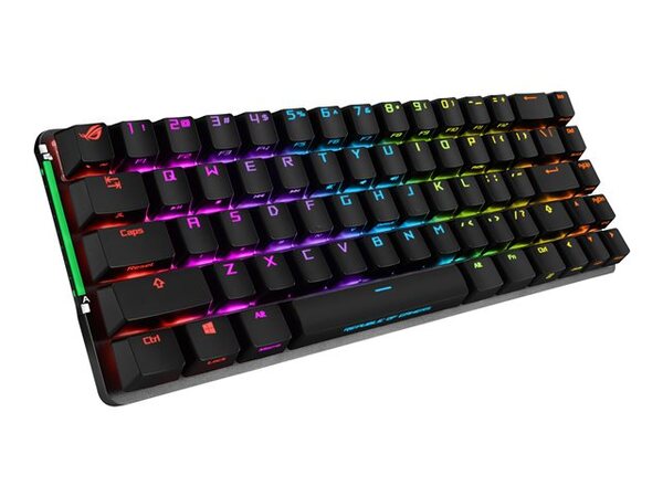 (Fyndh&ouml;rnan) Asus ROG Falchion 65%, Cherry MX Red - tr&aring;dl&ouml;s speltangentbord