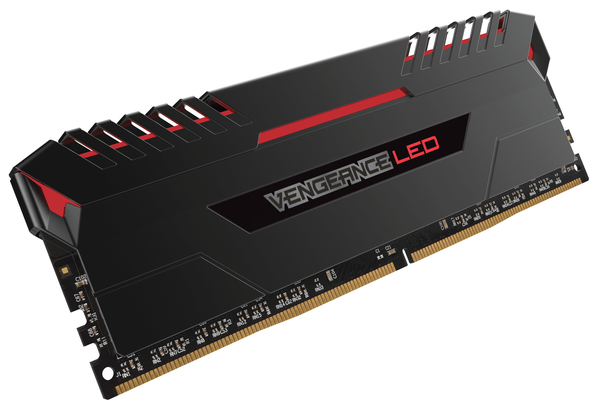 Corsair 32GB (2x16GB) Vengeance Red LED, DDR4 3000MHz - Black