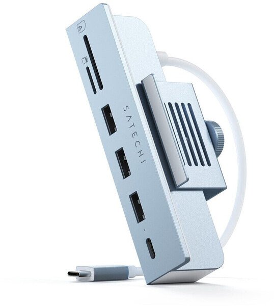 Satechi USB-C Clamp Hub for 24" iMac -adapteri, Sininen