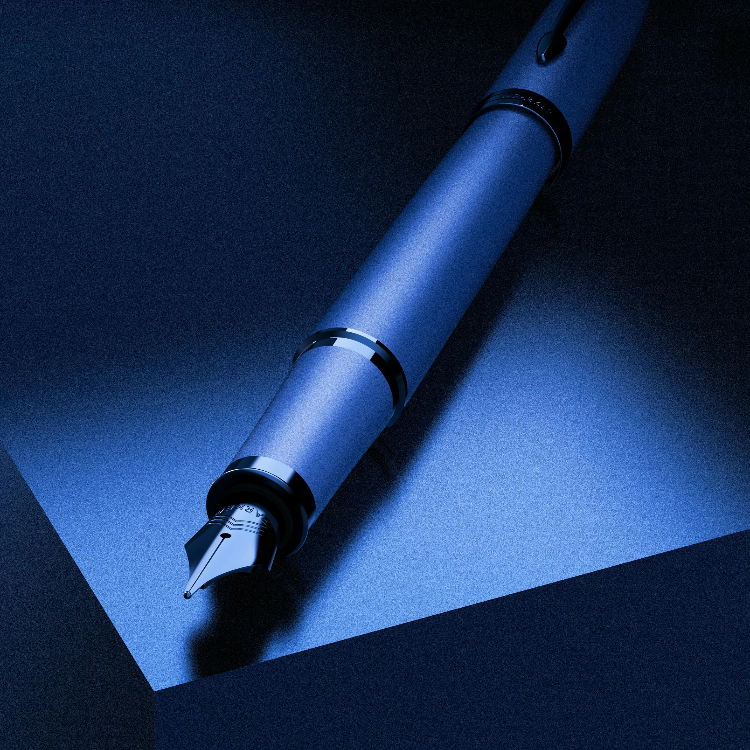 Parker IM Monochrome Blue Fountain pen F Blue ink