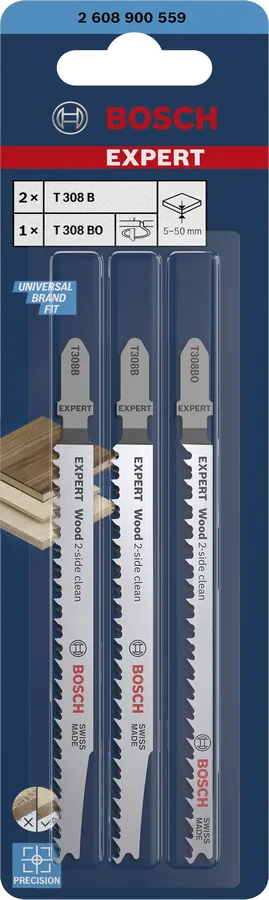 Bosch Expert Wood 2-side clean - jigsaw blade set